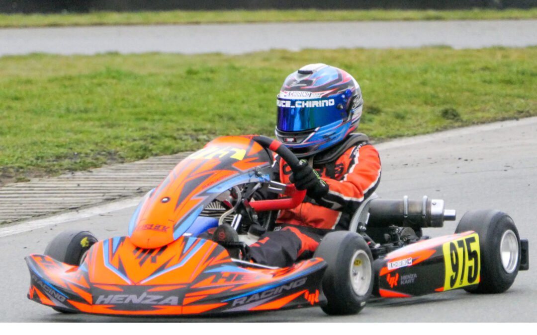 Bruce Chirino bewijst zijn vechtlust in zijn debuut bij de GK4 Kart Series